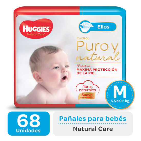 PAÑAL HUGGIES NATURAL CARE ELLOS Mx68